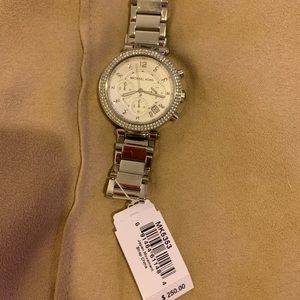 Michael Kors silver tone watch